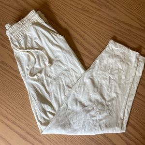 White Corded Pants